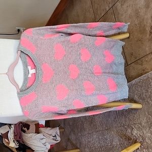 Pink heart sweater size Small